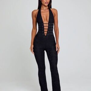 outcast sawyer jumpsuit in black